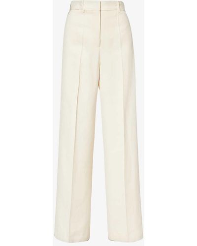 Jil Sander Wide-leg High-rise Woven Trousers - White