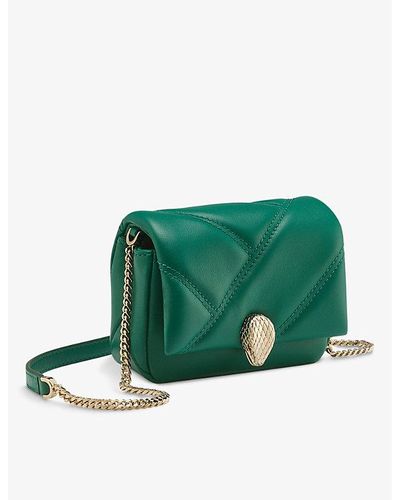 BVLGARI Serpenti Python Crossbody Bag - Jade Green