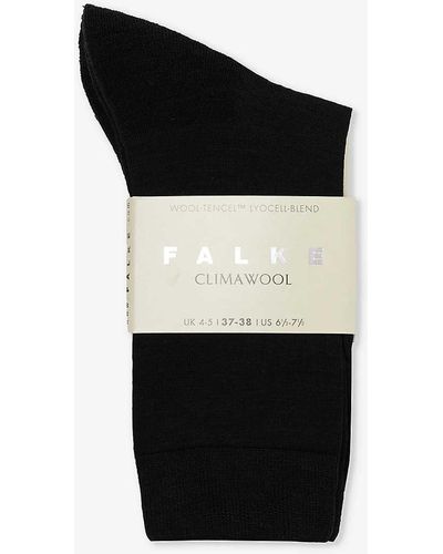 FALKE Branded Knitted Socks - Black