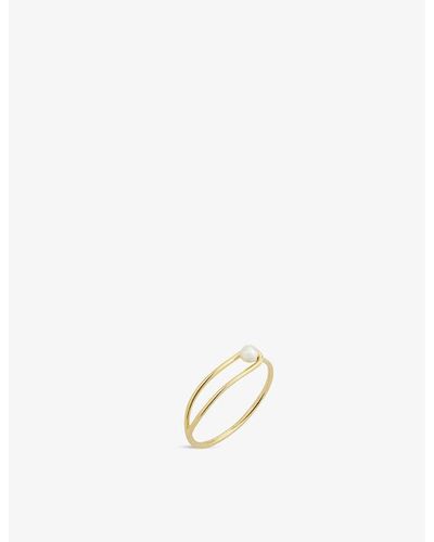 The Alkemistry Ruifier Astra New Moon 18ct Yellow-gold And Akoya Pearl Ring - Metallic
