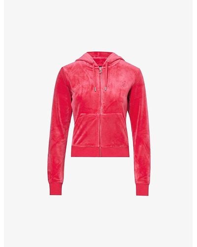Juicy Couture Robertson Logo-embroidered Velour Hoody