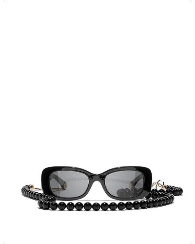 Chanel Rectangle Sunglasses - Grey