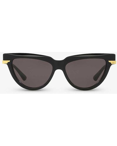 Bottega Veneta 6j000421 Bv1265s Cat Eye-frame Acetate Sunglasses - Grey
