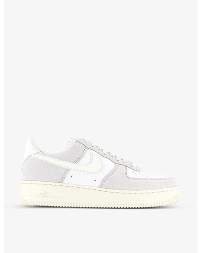 Nike Air Force 1 Lv8 Leather And Woven Low-top Trainers - White