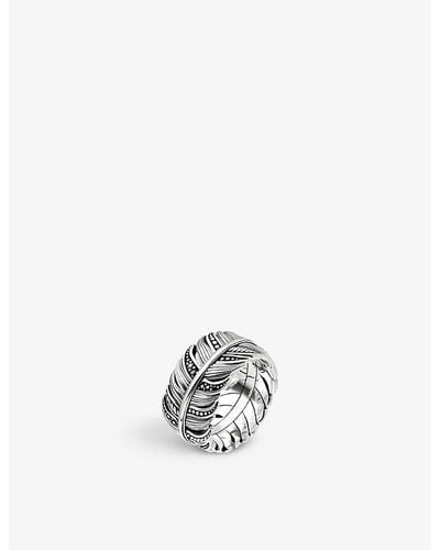 Thomas Sabo Feather Sterling-silver Ring - Black