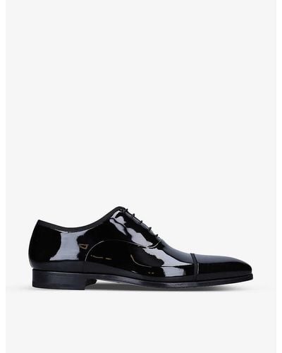 Magnanni Jadiel Patent-leather Oxford Shoes - Black
