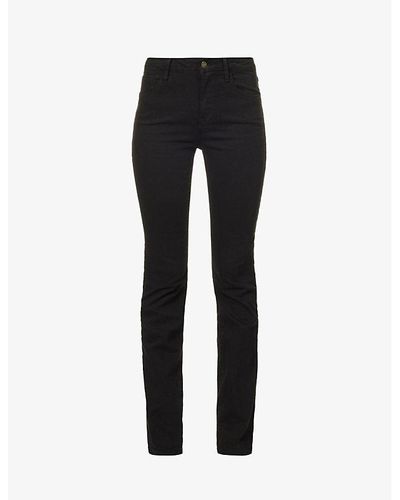 FRAME Le Mini Boot Boot-cut Mid-rise Denim-blend Jeans - Black