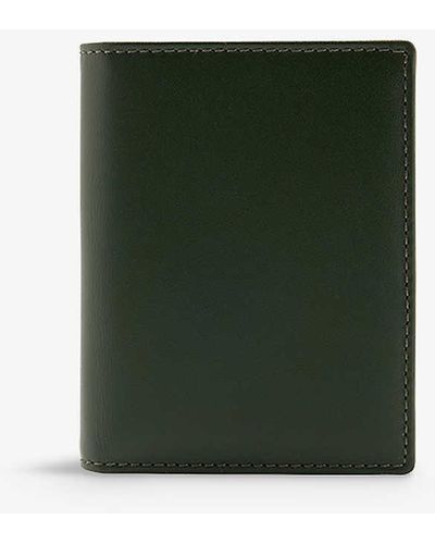 Comme des Garçons Classic Bifold Leather Card Wallet - Green