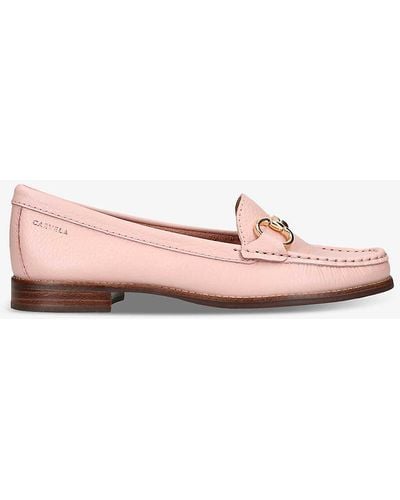 Carvela Kurt Geiger Click Horsebit-chain Leather Loafers - Pink