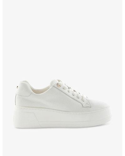 Dune Episode Padded Leather Flatform Sneakers - White