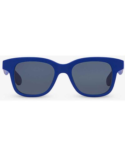 Dita Eyewear Am0382s Rectangle Acetate Sunglasses - Blue