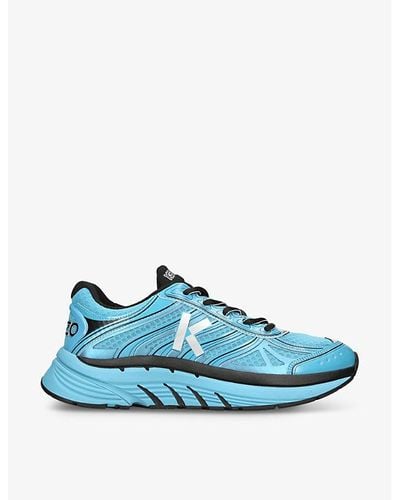 KENZO Pace Mesh And Shell Low-top Sneakers - Blue
