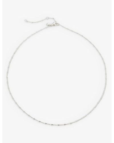 Monica Vinader Twist Recycled Sterling- Necklace - White