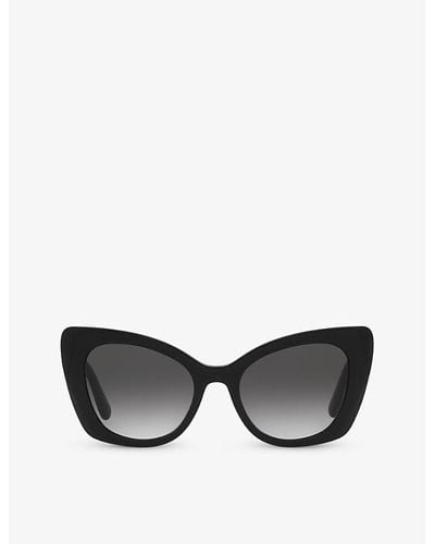 Dolce & Gabbana Dg4405 Butterfly-frame Acetate Sunglasses - Black