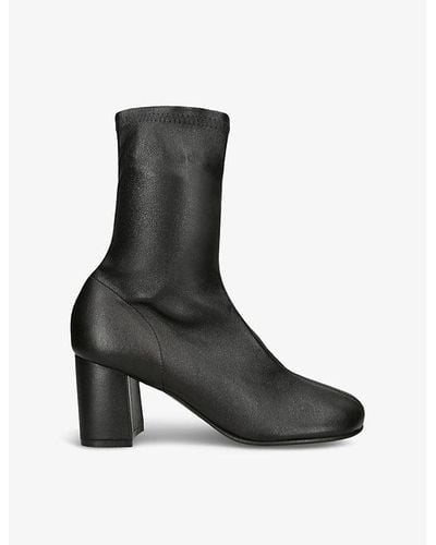 Dries Van Noten Block-heel Leather Ankle Boots - Black