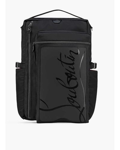 Christian Louboutin Loubideal Logo-print Woven Backpack - Black