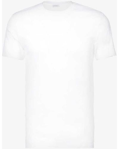 Zimmerli of Switzerland Business Class Crew-neck Cotton-jersey T-shirt - White