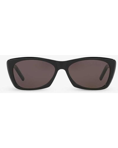 Saint Laurent Sl613 Cat-eye Frame Acetate Sunglasses - Grey