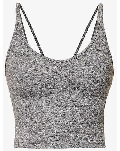 Vuori Performance Fitted Recycled Polyester-blend Top - Grey