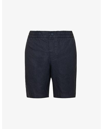 Orlebar Brown Cornell Regular-fit Linen Shorts - Blue