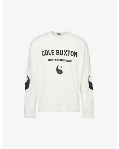 Cole Buxton Yin-yang Graphic-print Cotton-jersey T-shirt X - White