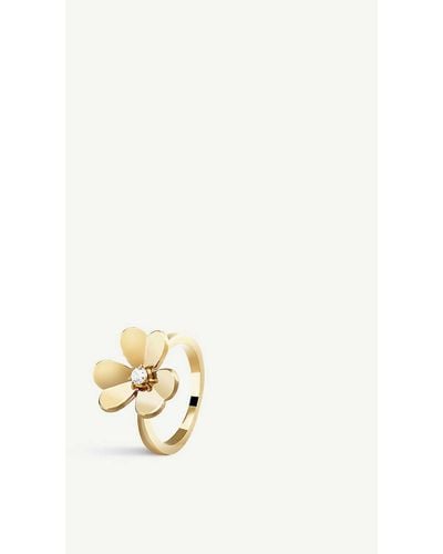 Van Cleef & Arpels Frivole 18ct Yellow-gold And 0.09ct Diamond Ring - White