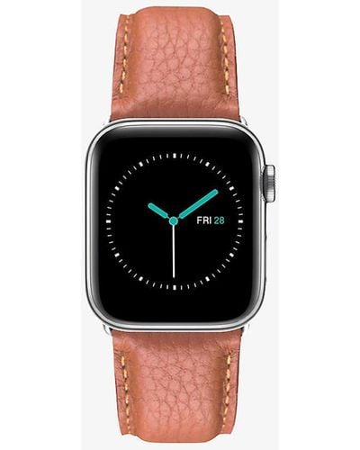 Mintapple Apple Watch Grained-leather And Stainless-steel Strap 40mm - Multicolour