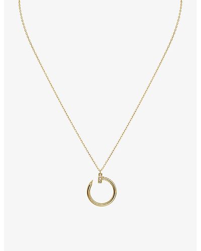 Cartier Juste Un Clou 18ct Yellow-gold And 0.12ct Diamond Pendant Necklace - Metallic