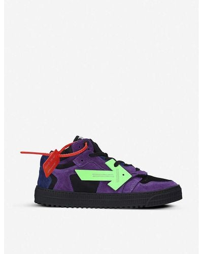 Off-White c/o Virgil Abloh Off-court Low-top Leather Sneakers - Purple