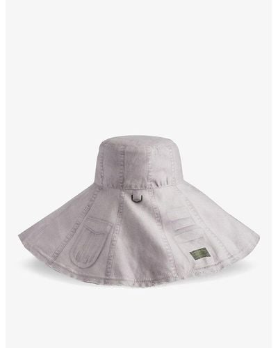 Acne Studios Holtz Wide-brim Reversible Cotton Bucket Hat - Gray