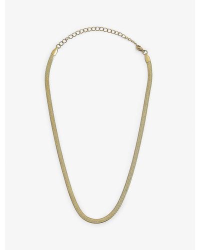 OMA THE LABEL Gidi 4mm 18ct Yellow -plated Brass Necklace - Metallic