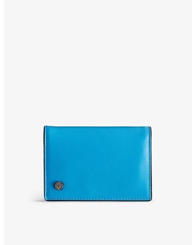 Ted Baker Colbyn Logo-stud Colour-block Leather Wallet - Blue
