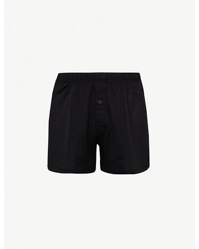 Hanro Sporty Regular-fit Cotton Boxers X - Black