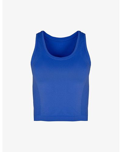 Sweaty Betty Athlete Seamless Workout Stretch-jersey Tank Top - Blue