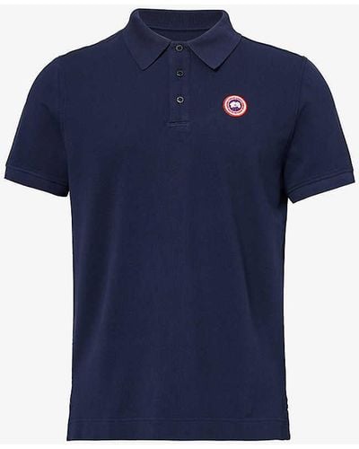 Canada Goose Beckley Logo-embroidered Regular-fit Cotton Polo Shirt X - Blue