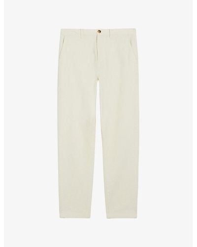 Ted Baker Payet Regular-fit Stretch-cotton Corduroy Pants - White