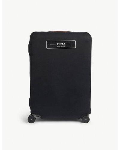 Fabbrica Pelletterie Milano Bank Spinner 68 Logo-print Neoprene Suitcase Cover - Black