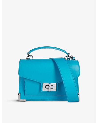 The Kooples Emily Nano Leather Shoulder Bag - Blue