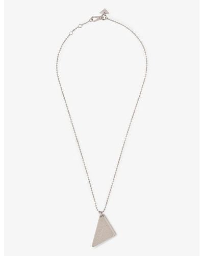 Prada Triangle Necklace Black & Gold - Lueur