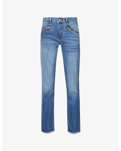 Zadig & Voltaire Ava Faded Mid-rise Stretch-denim Jeans - Blue