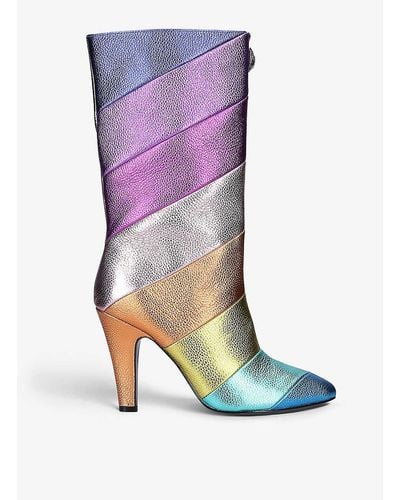 Kurt Geiger Rainbow Kensington Leather Knee-high Boots - Multicolour