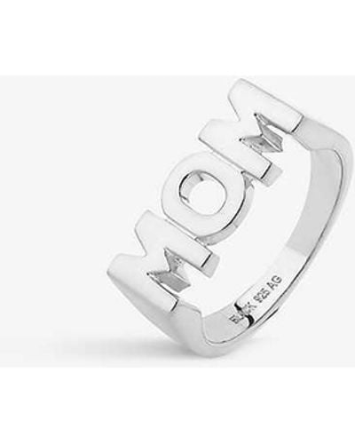 Maria Black Mom Rhodium-plated Sterling-silver Ring - White