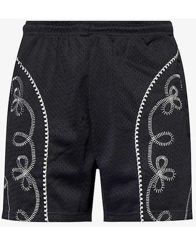 Market X H Bar C Bolero Contrast-stitched Mesh Shorts X - Black