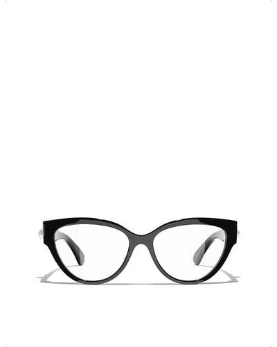 Chanel Cat Eye Eyeglasses - White