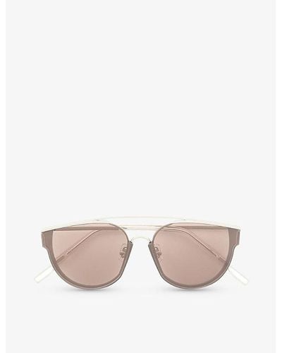 Gentle Monster Loe Vc3 D-frame Acetate And Metal Sunglasses - Pink