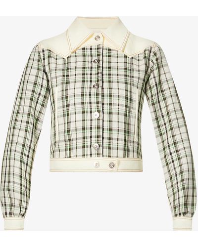 Wales Bonner Segou Checked Linen And Cotton-blend Jacket - Multicolour