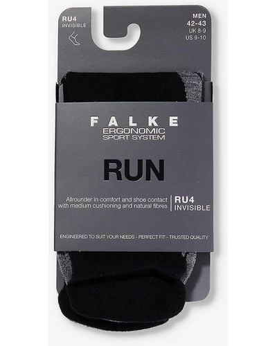 FALKE Run Mid-calf Stretch-knit Socks - Grey