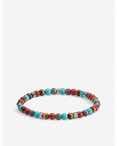 Thomas Sabo Lucky Charms Sterling-silver And Marble Beaded Bracelet - Red