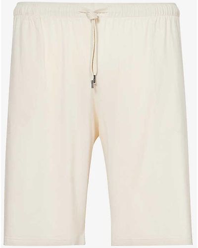 Derek Rose Basel Relaxed-fit Stretch-woven Pyjama Shorts Xx - White