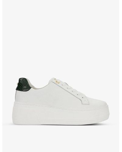 Dune Episode Leather Flatform Low-top Sneakers - White